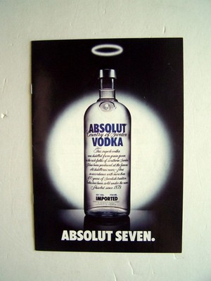 ABSOLUT SEVEN - 2001 - 7''x10''- 8-page mini-bklt magazine vodka ad art print MINT