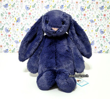 Jellycat Bashful Navy Blue Bunny  Dust Bag - Medium 12" - Retired - NWT