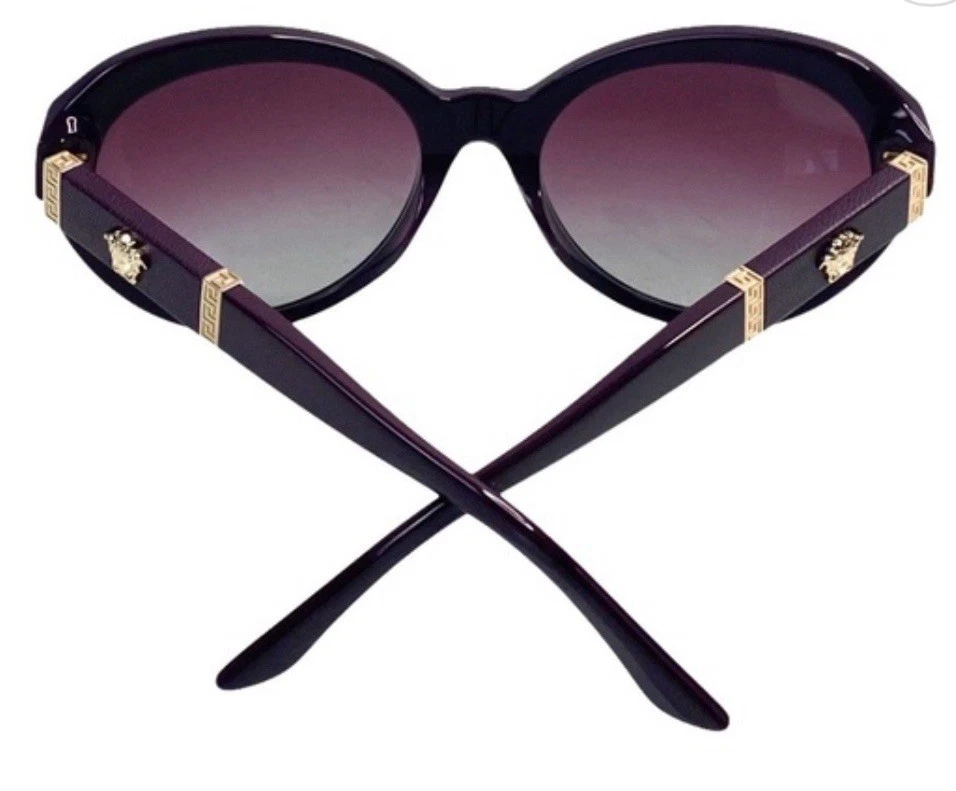 Gafas de sol Versace moradas para mujer nuevas en caja con tarjeta de certificación/garantía Foto 4 de 4