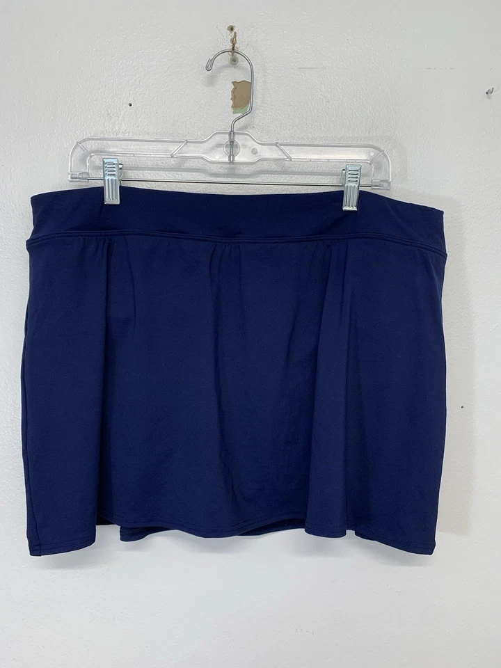 Falda de Natación Lands End 18 Azul Incorporado Calzoncillos Elastizados Playa Viaje Cintura Elástica Foto 4 de 4