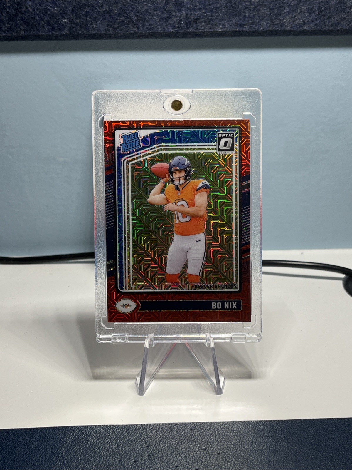 2024 Panini Donruss Optic - Rated Rookie Bo Nix #209 Red Mojo Prizm (RC)