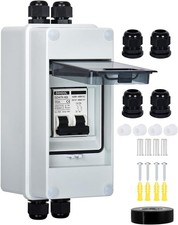 30 Amp Dc Circuit Breaker With Din Rail Enclosure, Ac Disconnect Box Outdoor