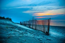 Lake Michigan SandBreak (Metal Print)  Photo Wall Art- FREE SHIPPING