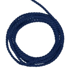 Twisted Cord Trim 11 Yard 2.5mm 3-Ply Twine Braided Rope Shiny String Navy Blue