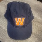 Legacy Wheaton College Fitted Hat Size L Solid Orange "W" Logo 1860 Embroidered — photo 1