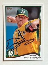 Dan Straily 2014 Topps #58 Oakland Athletics Signed Auto Autographed