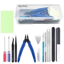 16 Pcs Hobby Building Model DIY Tool Kit, Modeler Basic Miniature Handmade Cr...