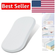 30"x18" Dual-Sided Gel Memory Foam Bassinet Mattress with Washable Tencel Cover