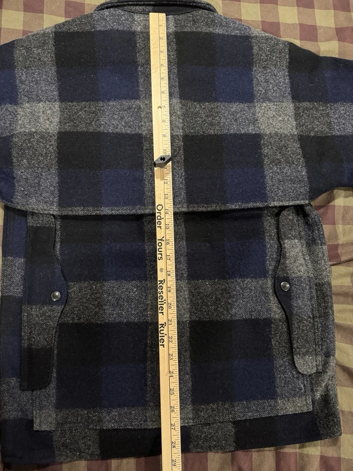 Filson Mackinaw шерстяной двойной круизер - S - сделано в США - уголь / черный / темно-синий - Изображение 4 из 4