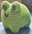 hand crocheter amigurumi frog 5in. by 8 in. — photo 2