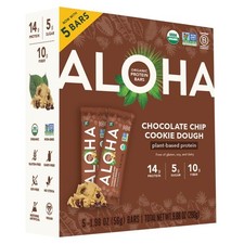 Plant Based Protein Bars Chocolate Chip Cookie Dough Flavor 14g Protein Snack