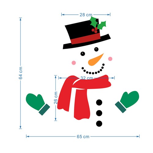 Christmas Snowman Fridge Magnets Waterproof Xmas Magnet Stickers Holiday - Picture 3 of 8