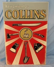 RARE Vintage ORIGINAL COLLINS TOOLS AXE ADVERTISING SIGN 22 x 14 cardboard