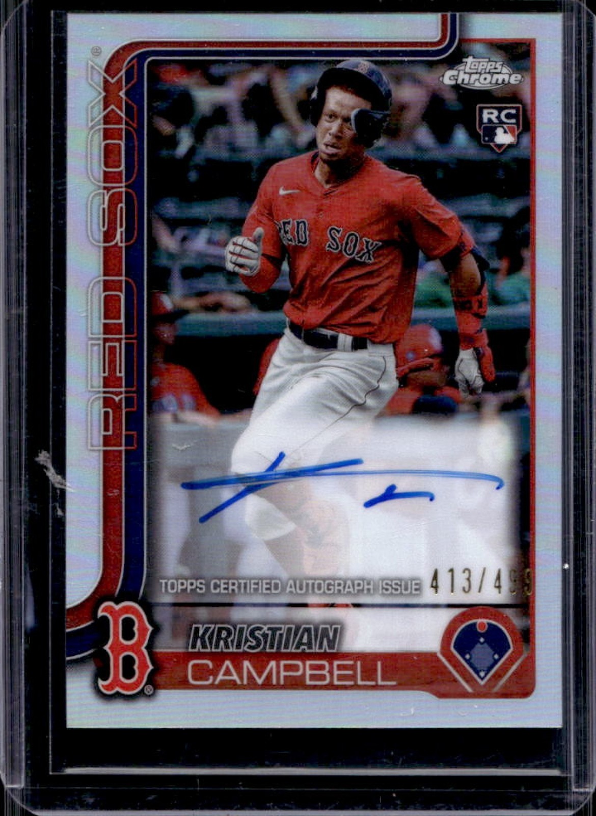 2025 Topps Chrome Kristian Campbell Rookie Auto RC Refractor #/499 Red Sox