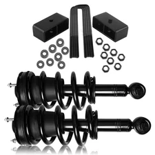 2" Rear Leveling Kit & Front Complete Struts For 07-13 Chevrolet Silverado 1500