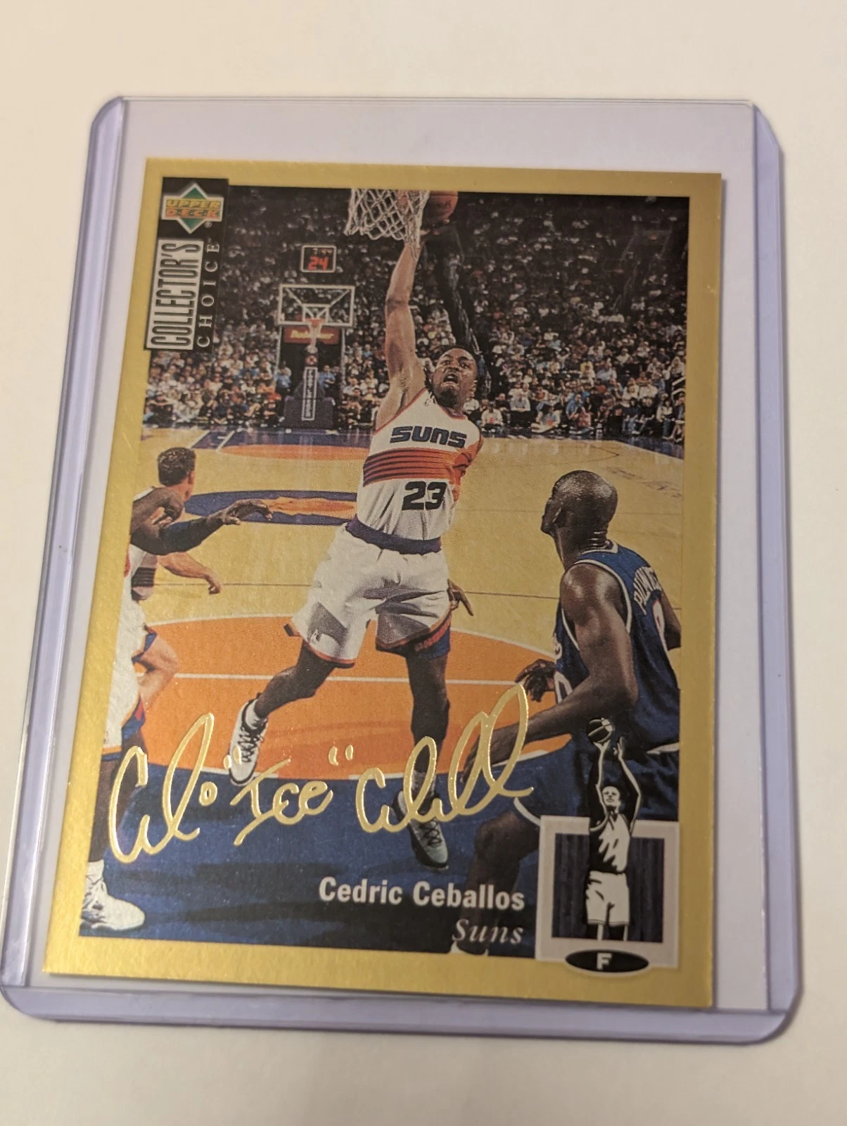 1994 Upper Deck Collector's Choice Basketball Gold Signature Cedric Ceballos #123