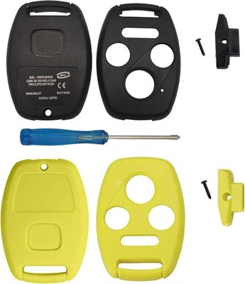 3+1 Buttons Replacement for Key Fob Shell Keyless Entr Color: 1 Yellow+1 Black