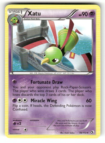 Xatu 56/113 Rare Legendary Treasures Pokemon Lightly Played