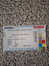 MATCH TICKET PREMIER LEAGUE CHELSEA V MAN UTD 23rd aug 2002