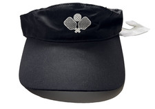 Pickleball Visor Hat Two Paddle Design Adjustable Sun Cap Unisex