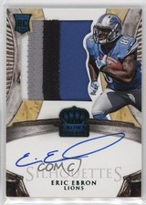 2014 Panini Crown Royale Rookie Silhouettes RPS Green /5 Eric Ebron Auto 11ci