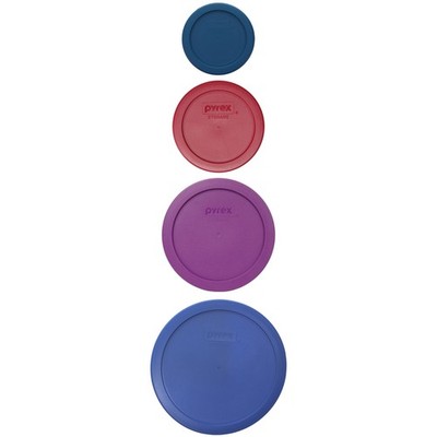 Pyrex 7202-PC 1-Cup, 7200-PC 2-Cup, 7201-PC 4-Cup, & 7402-PC 6/7-Cup Lids
