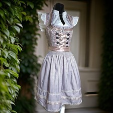 New XL Oktoberfest Lavender Purple Jacquard Dirndl Dress Bavarian German