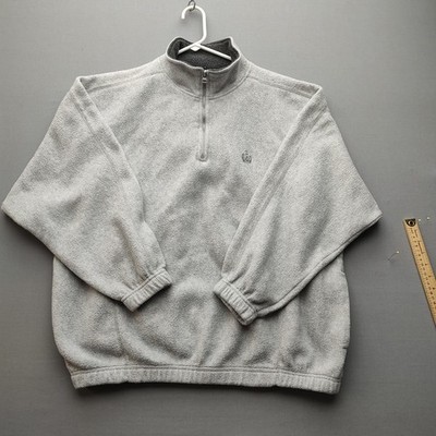 Bugle Boy Snow Fleece  1/4 Zip Men's Gray Pullover E