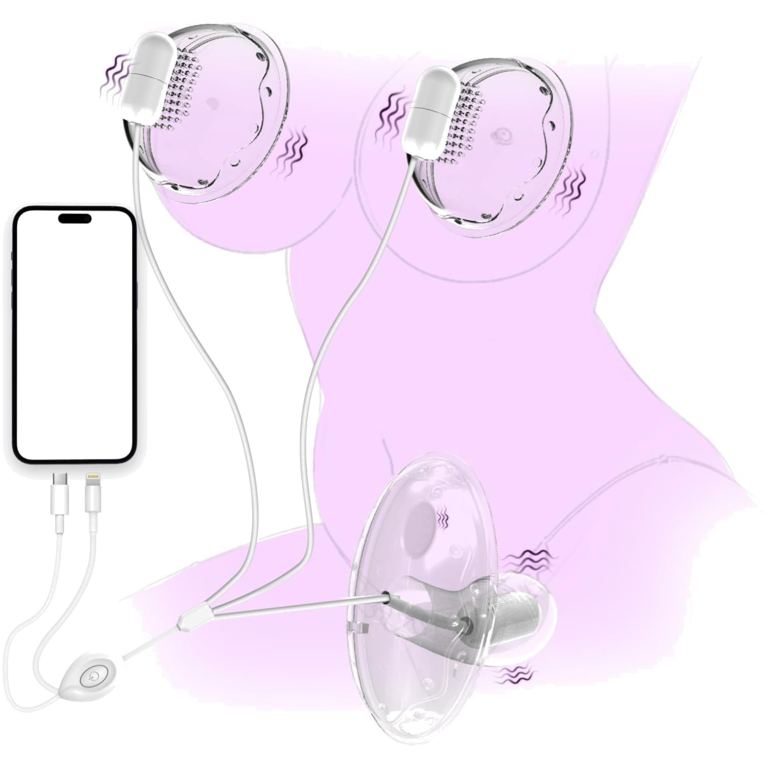 Transparentes 2-in-1 Sexspielzeug: Klitoris & G-Punkt Stimulation für Frauen