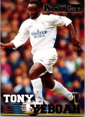 TONY YEBOAH 1996-97 Merlin Premier Gold Soccer Card LEEDS #58 PSA