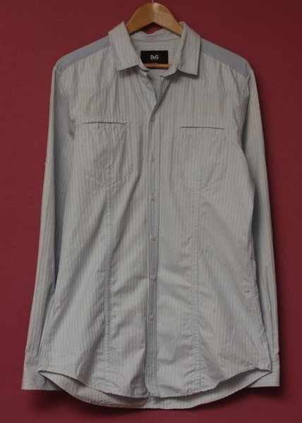 Men Dolce & Gabbana Shirt Blue Cotton 38 / M / 46 #3DQR