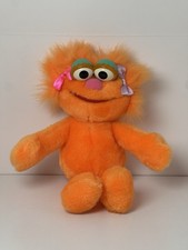 Vintage Zoe Plush Sesame Street 2000 Stuffed Animal Orange Doll Toy 9"