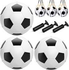 Soccer Ball Size 2/3/4/5 with Pump  Bag, Deflated Ball - 1 2 or 3 Pack - Classi