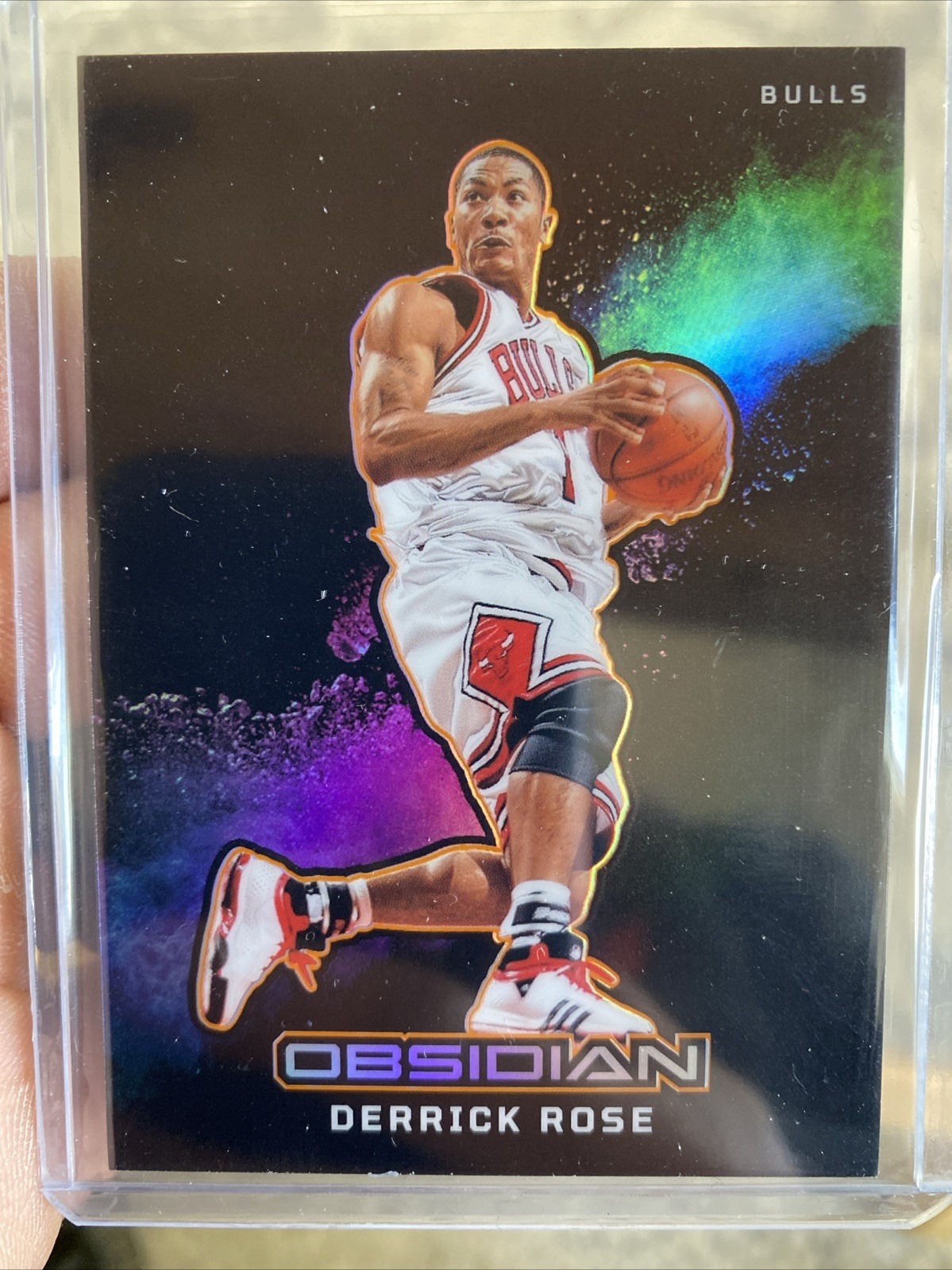 2024-25 Obsidian Derrick Rose Color Blast Black SSP Case Hit