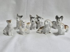 x7 Miniature Ceramic Dog Selection, Multi-coloured, Great Condition