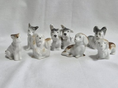 x7 Miniatur Keramik Hund Auswahl, mehrfarbig, super Zustand