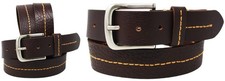 1.5" Wide Mens Women Genuine Leather Dress Casual Belt Dark Brown 12CA013BR
