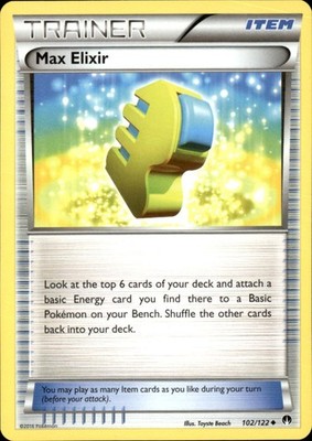 Max Elixir 102/122 Uncommon BREAKpoint Pokemon NM