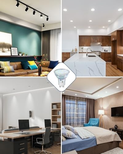  GU10 Light Bulbs, Dimmable GU10 LED Bulb, 5W Equivalent 6 5000k Daylight White
