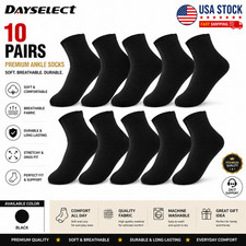 Lot 3-12 Pairs Mens Womens Ankle/Quarter Crew Socks Cotton Low Cut Casual Sports