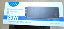 NEW Cudy 30W Gigabit PoE Injector Adapter, 30W,10/100/1000Mbps RJ-45, IEEE