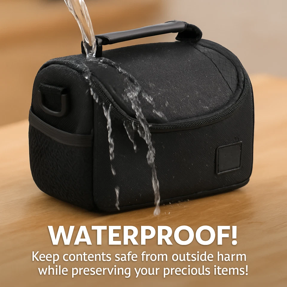 Small DSLR SLR Camera Shoulder Bag Case Waterproof Shockproof For Canon Nikon - Image 3 of 4