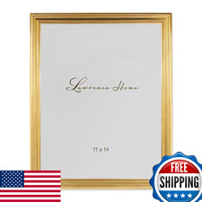 Lawrence Frames 11x14 Sutter Burnished Gold Wood Picture Frame 536211
