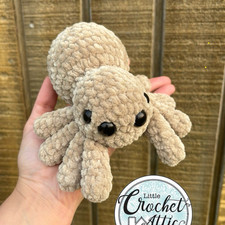 Handmade Crochet tan spider collectible spider spider toy