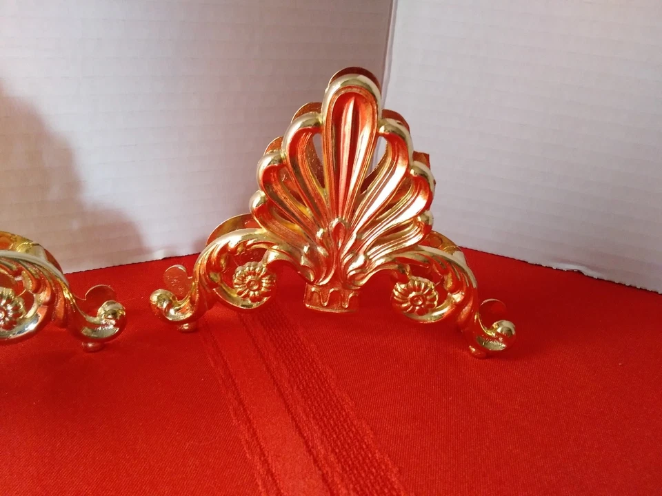 Cuchillo servilletero vintage 2 pares color dorado soporte para correo estilo Leonard Foto 2 de 4