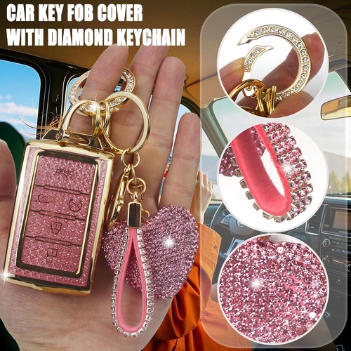 Pink Jeep Grand Cherokee Key Fob Cover 5 Button - Picture 3 of 5