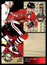 1995-96 Collector's Choice #380 Chris Chelios Chicago Blackhawks HOF
