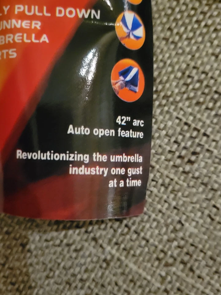 Borgoña Nuevo Paraguas Revolución Y Estuche KODA Kentucky Órgano Donantes Afiliados Foto 3 de 4