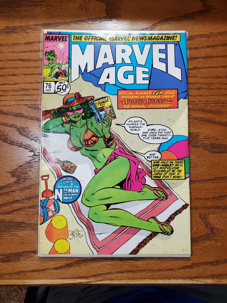 MARVEL - マーベル　ウォーカー　コミックアソート MARVEL AGE#76+#75 NM 1989 SHE-HULK BIKINI COVER MARVEL