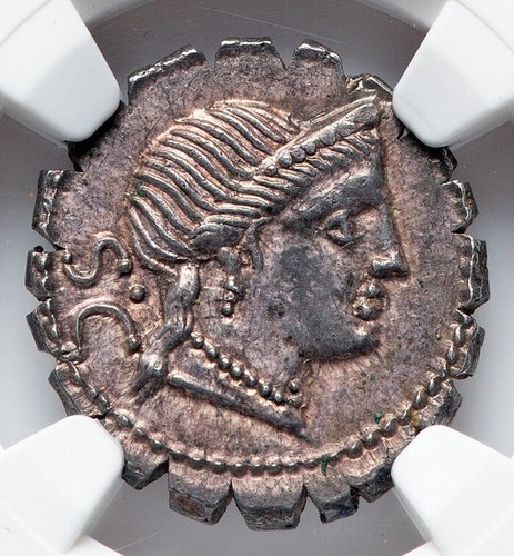 C Naevius Balbus NGC Choice AU Venus Victory Triga Ancient Silver Roman Coin 282 - Picture 2 of 6